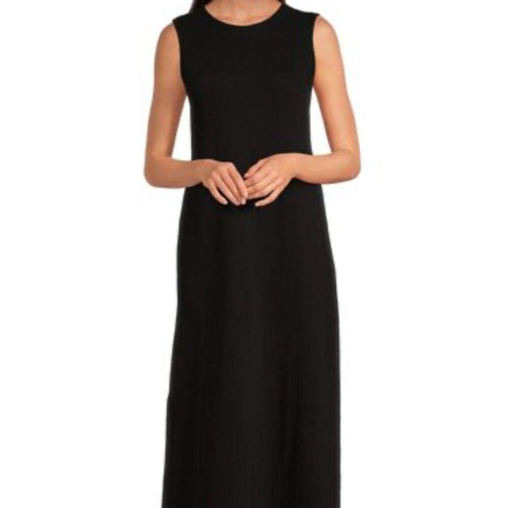 J.Jill Black Maxi Sundress Size M NWT Smocked Summer Sleeveless Long